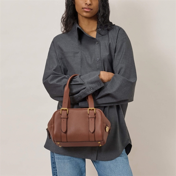 Mulberry Small Boston Bright Oak Heavy Grain